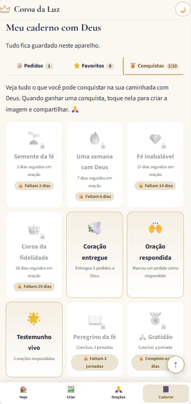 Conquistas da caminhada