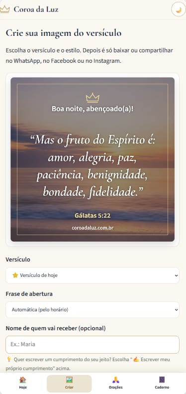 Gerador de imagem de versículo